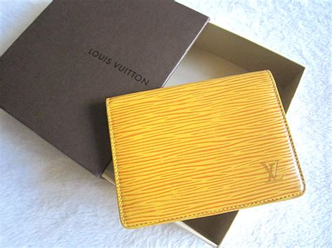 lv yellow card|Card Holder Epi Leather .